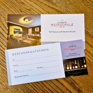 Wertgutschein für Weinseminare per Post