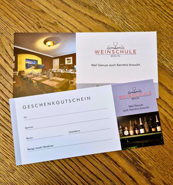 Wertgutschein für Weinseminare per Post